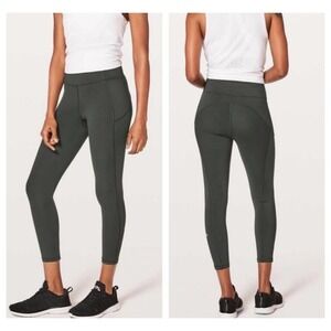 Lululemon Final Lap Crop Leggings Green Size 6